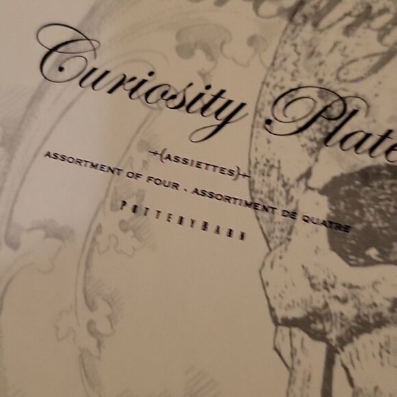 POTTERY BARN Curiosity Plates Midnight Dreary Appetizer SET of  3  6 1/2” - Picture 6 of 11